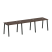 Рабочая станция на 3 рабочих места на А-образном м/к Metal System Style БА.СМ-3.1 3000x720x750 (Дуб наварра/Серый металл)
