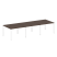 Переговорный стол 3 столешницы Metal System Style БП.ПРГ-3.2 3600x1235x750 (Дуб Наварра/Серый металл)