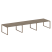 Переговорный стол 3 столешницы Metal System Style БО.ПРГ-3.4 4800x1235x750 (Дуб Наварра/Серый металл)