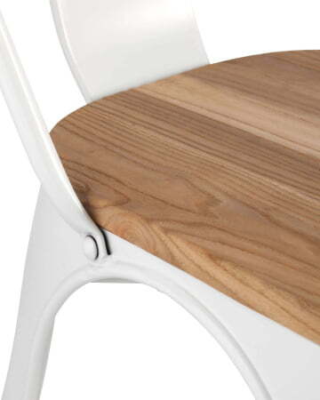 Стул TOLIX WOOD белый глянцевый (Стул Tolix белый глянцевый)