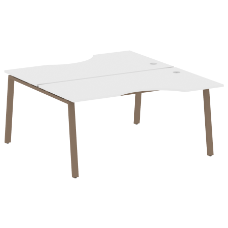 Рабочая станция криволинейная Metal System Style БА.РАС-СА-2.1 1600x1835x750 (Белый/Мокко металл)