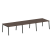 Стол для переговоров (3 столешницы) на А-образном м/к Metal System Style БА.ПРГ-3.3 4200x1235x750 (Дуб наварра/Серый металл)