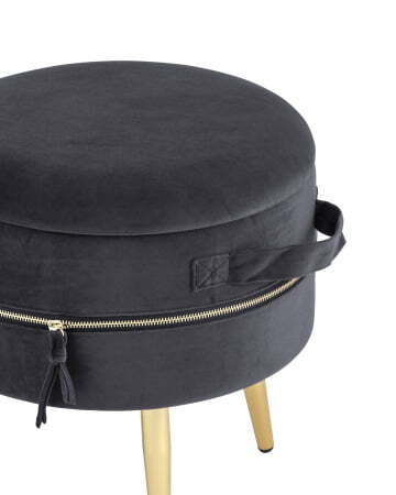 Пуф Тильда велюр антрацит (Пуф Тильда антрацит)
