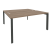 Рабочая станция на П-образном м/к Onix O.MP-D.RS-2.4.8 1580x1635x750 (Тиквуд Темный/Белый Металл)