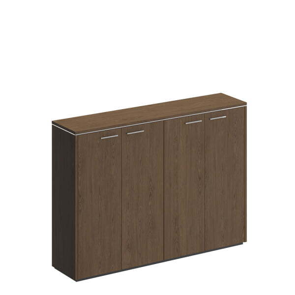 Шкаф для документов средний закрытый Velar ВЛ 324 ДТ 1830x410x1320 (Дуб табачный)