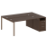 Рабочая станция с опорной тумбой Metal System Style БП.РС-СТП-2.4 2012x1475x750 (Дуб Наварра/Серый металл)