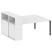 Рабочая станция с опорным шкафом-купе Metal System Style БП.РС-СШК-2.4 2010x1475x1098 (Дуб Наварра/Серый металл)