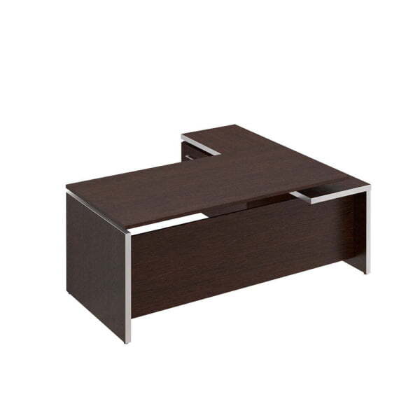 Стол руководителя с брифинг приставкой боковой левой Reventon МЕ 138 2000x1800x760 (Венге темный)