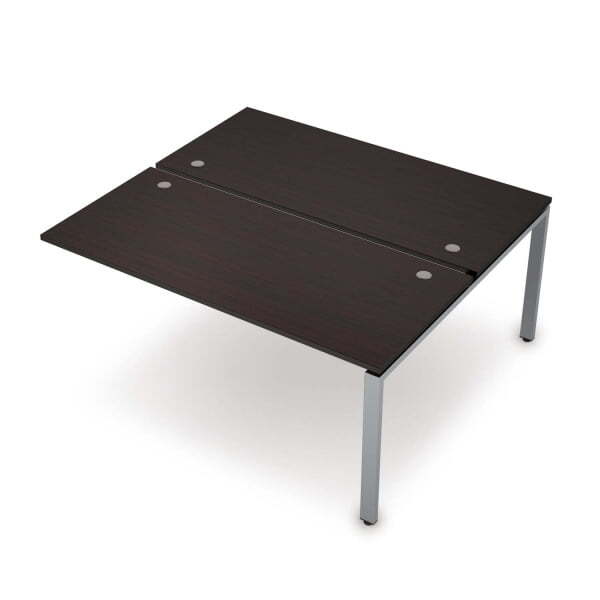 6МБК.6277 Бенч-система на 2 рабочих места, конечный модуль (1000x1435x750) (Венге/Алюминий матовый)