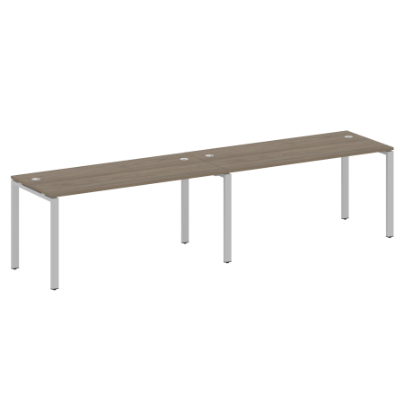 Рабочая станция на 2 раб.места Metal System Style БП.СМ-2.4 3200x720x750 (Вяз/Серый металл)