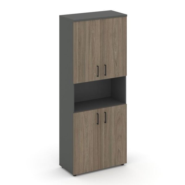 Шкаф высокий широкий SN.STS-107 (796х400х1982) (Антрацит/Вяз Благородный)