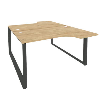 Рабочая станция на О-образном м/к Onix O.MO-D.SA-2 1380x1995x750 (Тиквуд Светлый/Черный металл)