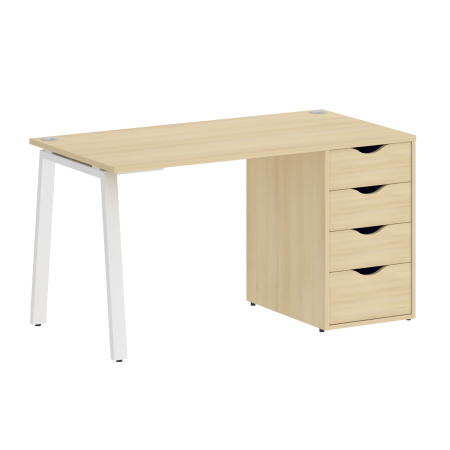 Стол письменный VR.SP-3-138.4.A 1380x720x750 (Акация Лорка/Белый Металл)