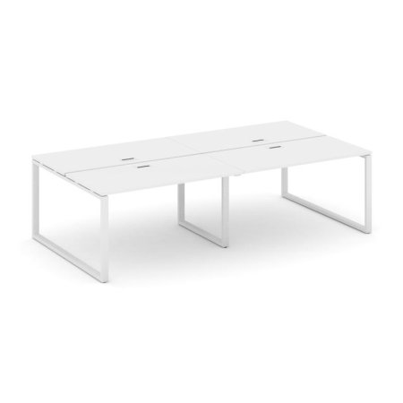 Рабочая станция 2-х сторонняя SN-6O.DRS-042 (2360х1432х750) (Белый/Металл Белый)