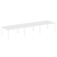 Переговорный стол 3 столешницы Metal System Style БП.ПРГ-3.4 4800x1235x750 (Дуб Наварра/Серый металл)