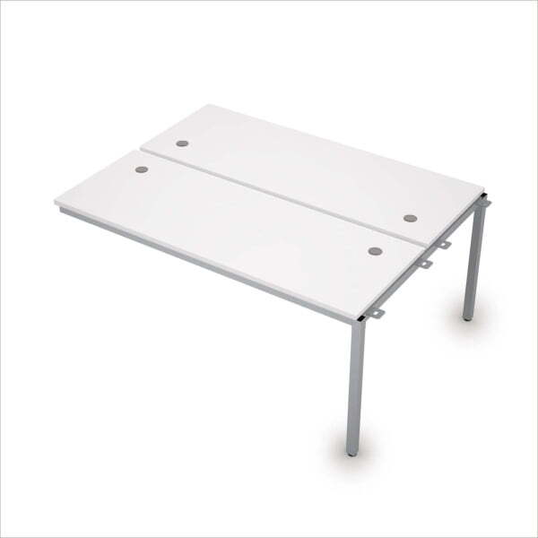 6МБС.264 Сдвоенные бенч-системы, средний модуль (1600x1235x750) (Белый/Алюминий матовый)