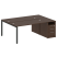 Рабочая станция с опорной тумбой Metal System Style БП.РС-СТП-2.4 2012x1475x750 (Дуб Наварра/Серый металл)
