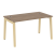 Стол руководителя на деревянных опорах Onix Wood Direct OW.SRR-3.8 1380x800x750 (Тиквуд Темный/Дуб Светлый)