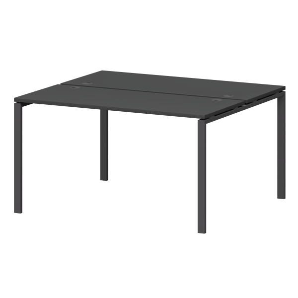 Бенч двойной на металлокаркасе Смарт СМС2-П-10К.120.Пр25 1000x1236x750 (Графит/Антрацит)