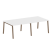 Стол для переговоров (2 столешницы) на А-образном м/к Metal System Style БА.ПРГ-2.2 2400x1235x750 (Дуб наварра/Серый металл)
