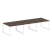 Переговорный стол 3 столешницы Metal System Style БО.ПРГ-3.2 3600x1235x750 (Дуб Наварра/Серый металл)