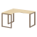 Стол криволинейный левый Metal System Style БО.СА-3 Л 1400x1200x750 (Дуб Наварра/Серый металл)