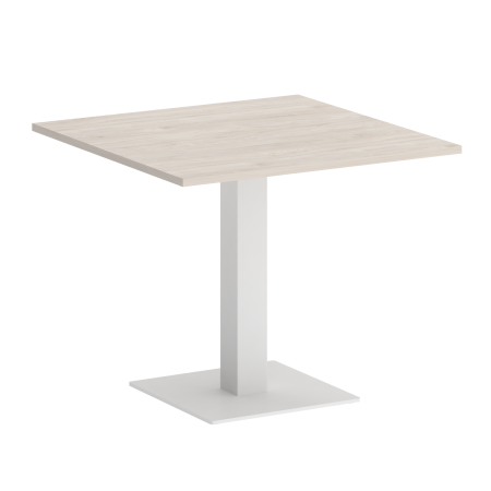 Стол квадратный VR.SP-5-90.2 900x900x750 (Денвер Светлый/Белый Металл)