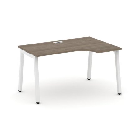 Стол рабочий эргономичный SN-5A.SPA-012(R) (1580х700/980х750) (Вяз Благородный/Металл Белый)