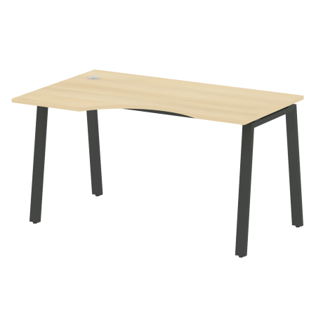 Стол криволинейный левый Metal System Style БА.СА-2 Л 1400x900x750 (Акация/Антрацит металл)