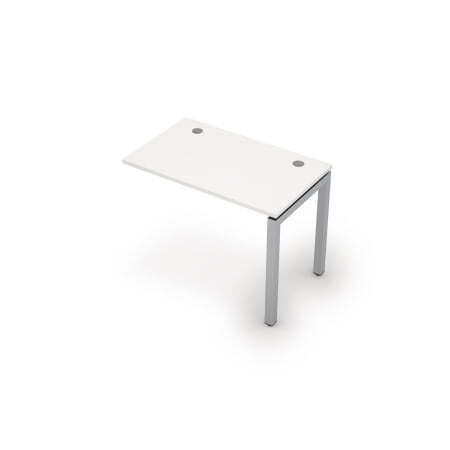 6МБК.5167 Линейная бенч-система, конечный модуль (1000x600x750) (Белый/Алюминий матовый)