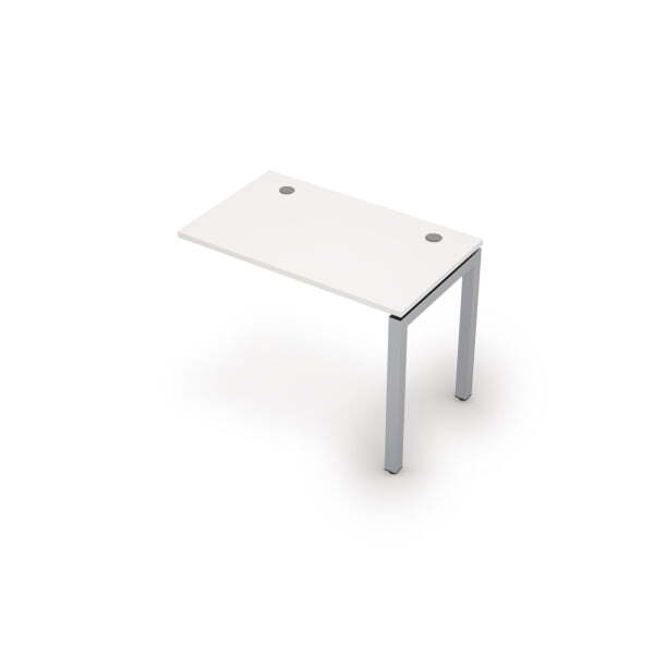 6МБК.5167 Линейная бенч-система, конечный модуль (1000x600x750) (Белый/Алюминий матовый)