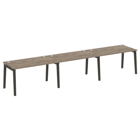 Рабочая станция на деревянных опорах Onix Wood OW.RS-3.3.8 4140x800x750 (Тиквуд Темный/Дуб Темный)