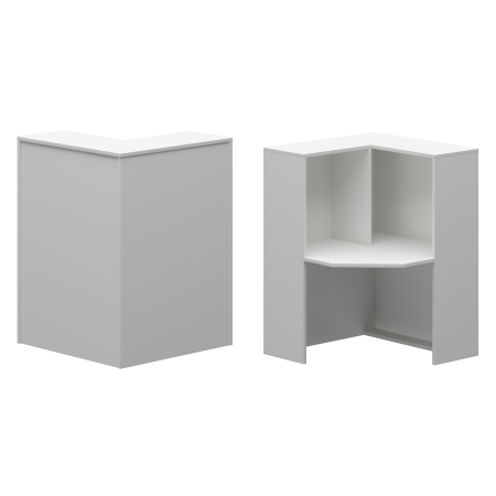 Стойка угловая левая Ресепшн А-555 900x900x1220 (Белый)