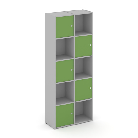 Стеллаж Locker Plus LK.K-008 798x350x1983 (Серый | Зеленый)