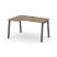 Стол рабочий эргономичный SN-5A.SPA-012(L) (1580х700/980х750) (Тиквуд Светлый/Металл Антрацит)