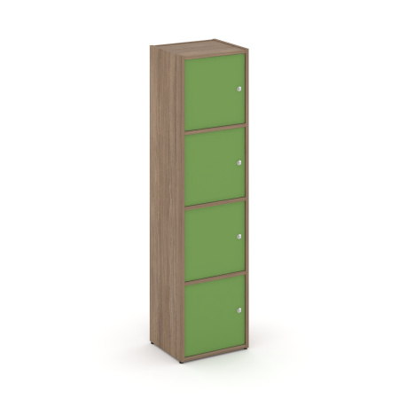 Стеллаж Locker Plus LK.K-004 408x350x1593 (Дуб Аризона | Зеленый)