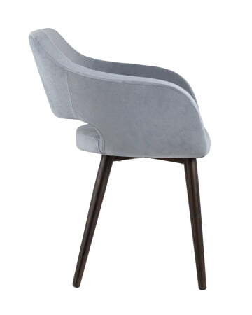 Стул с подлокотниками Саймон велюр серый (Стул Саймон серый)