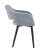 Стул с подлокотниками Саймон велюр серый (Стул Саймон серый)
