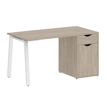 Стол письменный VR.SP-3-138.1.A 1380x720x750 (Дуб Аттик/Белый Металл)