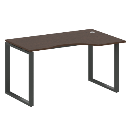 Стол криволинейный правый Metal System Style БО.СА-2 Пр 1400x900x750 (Венге Цаво/Антрацит металл)