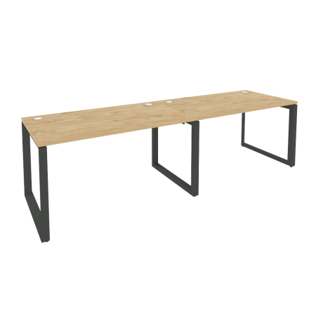 Рабочая станция на О-образном м/к Onix O.MO-RS-2.3.8 2760x800x750 (Тиквуд Светлый/Черный металл)