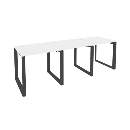 Рабочая станция на О-образном м/к Onix O.MO-RS-3.0.7 2340x720x750 (Белый Бриллиант/Черный металл)