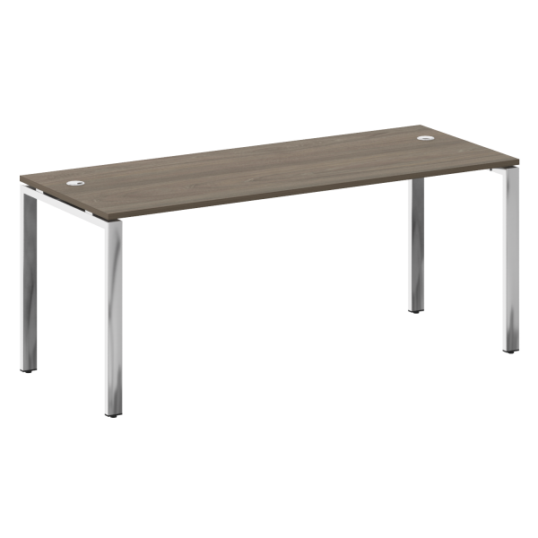 Стол рабочий руководителя на П-обр. м/к БП.СРР-5.7 1800x720x750 (Вяз Благородный/Нерж. Сталь)