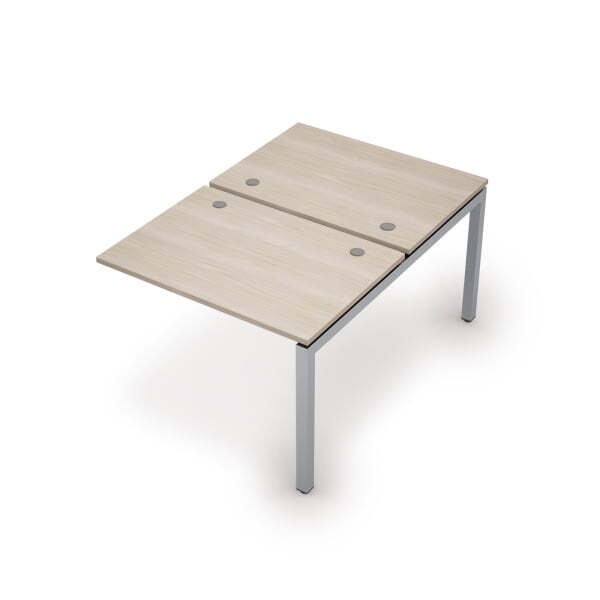 6МБК.5277 Бенч-система на 2 рабочих места, конечный модуль (1000x1435x750) (Шамони светлый/Алюминий матовый)