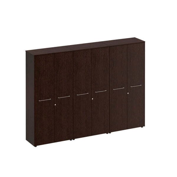 Шкаф комбинированный высокий (закрытый + закрытый + закрытый) Reventon МЕ 379 2740x460x1960 (Венге темный)
