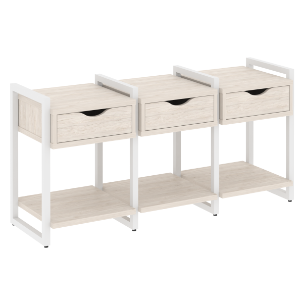 Тумба на регулируемых опорах наборная VR.L-TN-4.O 1440x460x719 (Денвер Светлый/Белый металл)