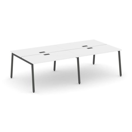 Рабочая станция 2-х сторонняя SN-4A.DRS-042 (2360х1432х750) (Белый/Металл Антрацит)