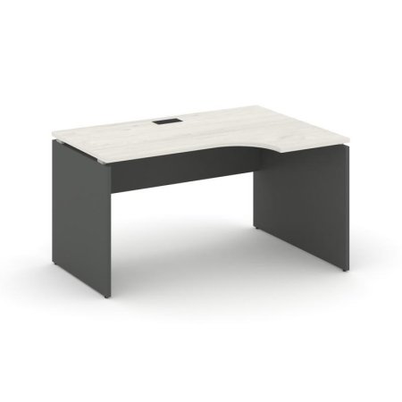 Стол рабочий эргономичный SN-D.SPA-011(R) (1380х700/980х750) (Дуб Наварра/Антрацит)