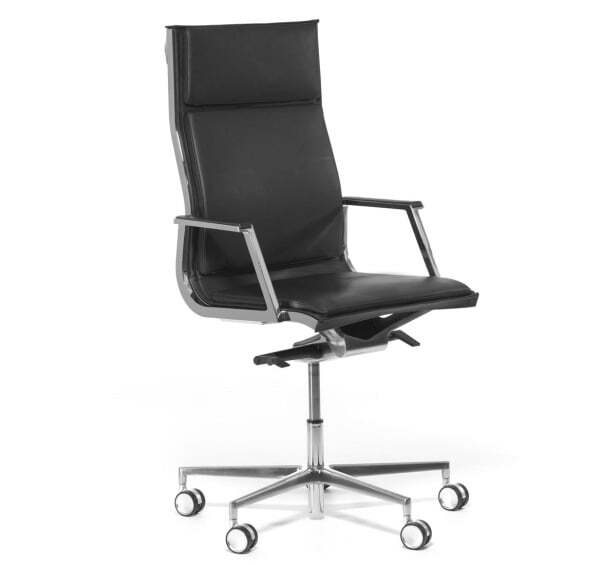 NULITE-PAD/A Кресло опоры хром колёса хром (Черный)