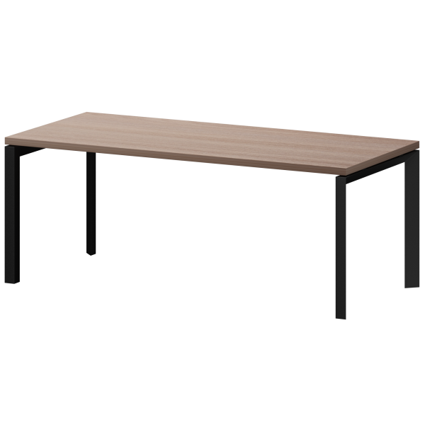 Стол руководителя на металлокаркасе Акцент КТМ-20.38 2000x900x750 (Темный шимо)